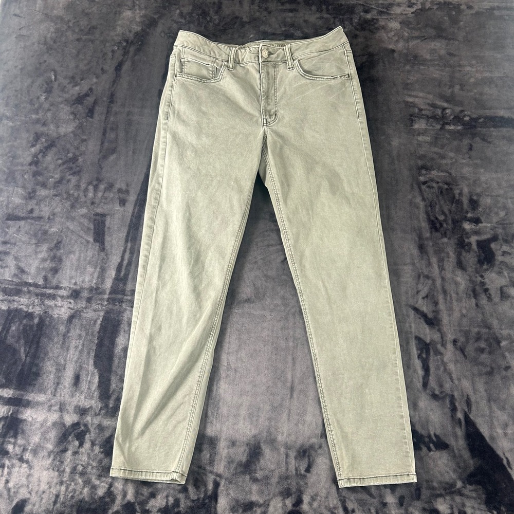 American Eagle Tomgirl Pant‎ Womens 6 Green Super Stretch Relaxed Tapered Chino